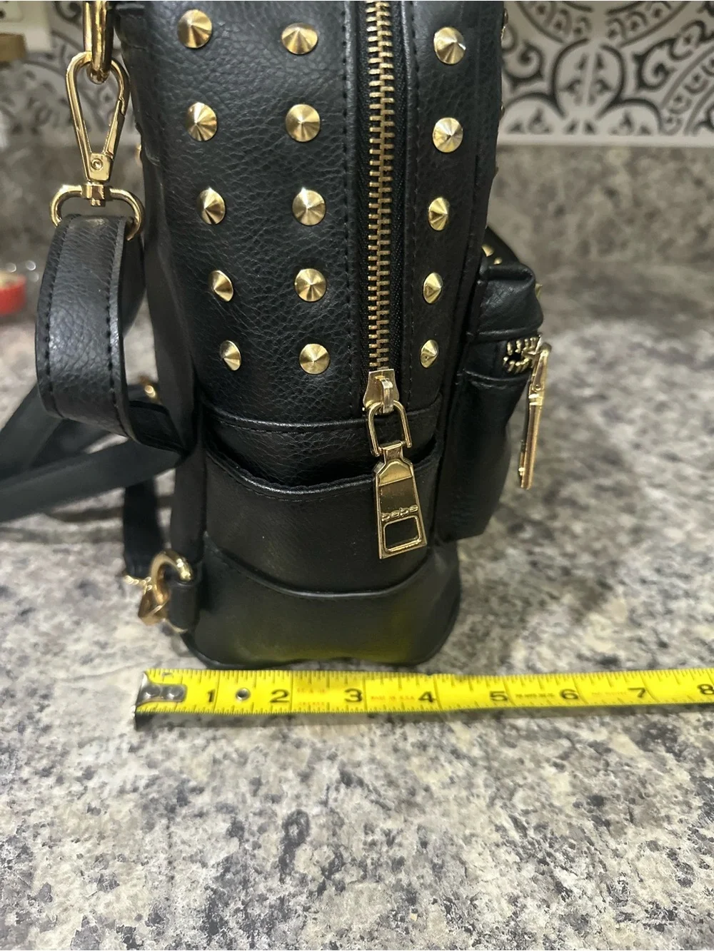 Bebe Black Mini Studded Backpack - Fashion Women's Bag Purse